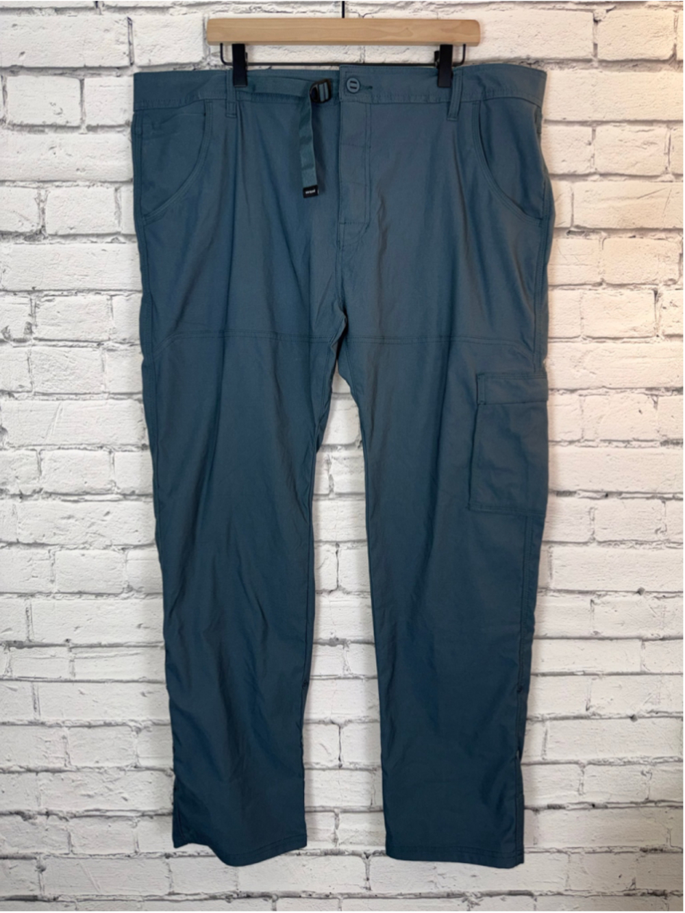 Men's prAna Cargo Pants size 42x32 Zion Slim Straight Hiking Pants Adjustable - Picture 4 of 16